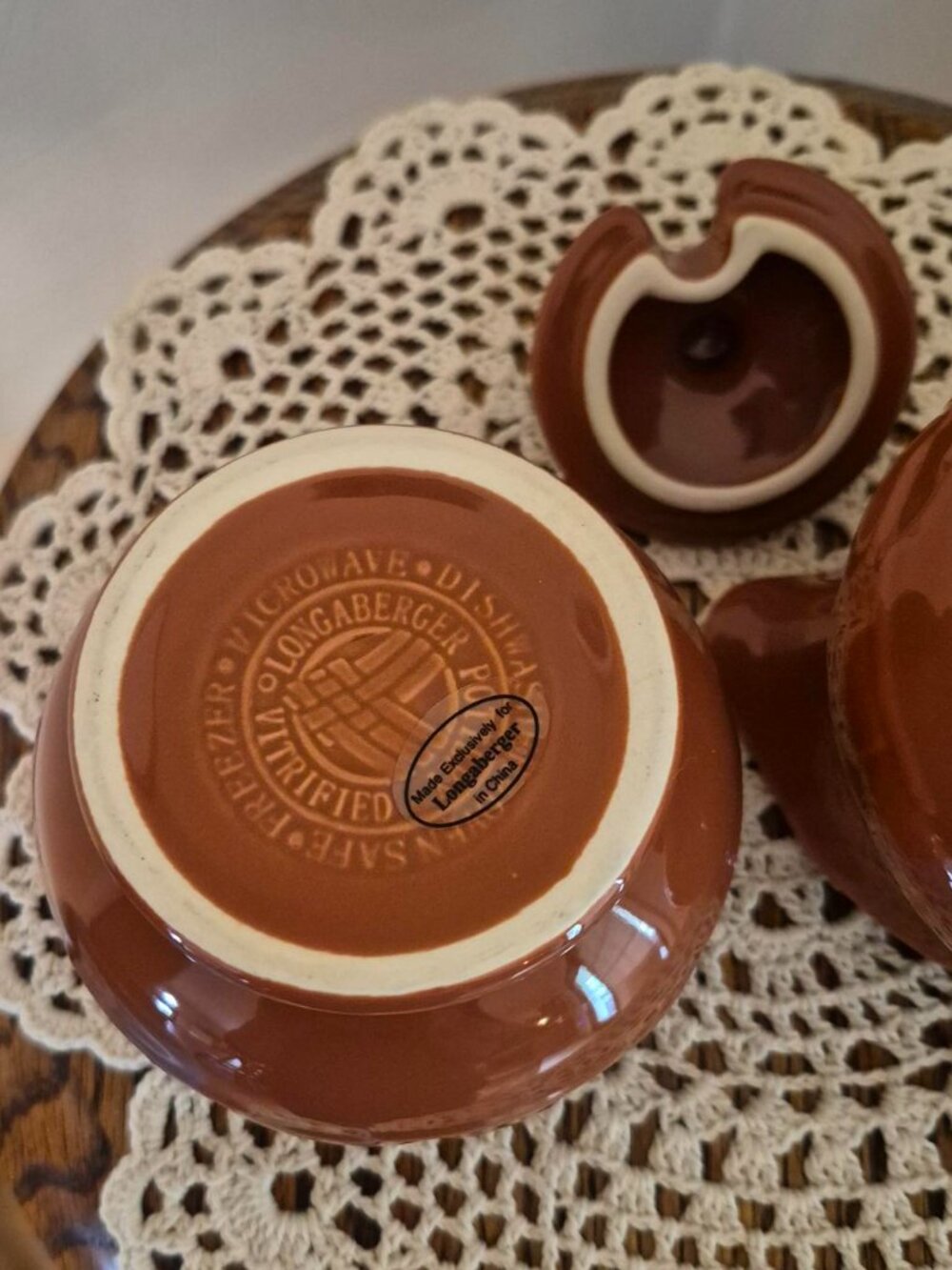 Longaberger Cream and Sugar Set, Woven Traditions Spice Collection - Picture 5 of 7